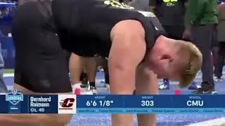 Bernhard Raimann beim NFL Combine