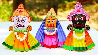 Mini Jagannath Craft Ideas/How To Make Puri Jagannath/Jagannath Balaram Subhadra Idol/Rathyatra2025
