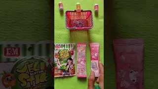 Twins mickey mouse vs green jelly stick  in the basket#shorts