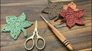 🍂 Easy Crochet Maple Leaf 🍁 Fall DIY 🍁 Hækle et nemt ahornblad til efteråret 🍂 step by step
