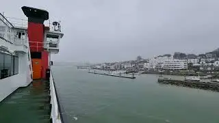 Red Funnel Ferry Arriving into Cowes Isle Of Wight