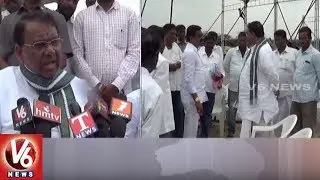Pocharam Srinivas Inspects Sriram Sagar | Slams Congress Over Irrigation Projects | V6 News