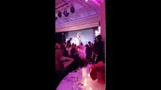 Cheryl Receiving her Philanthropist Award at The Global Gift Gala 2016.