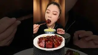 Pork cube mukbang