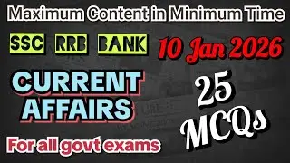 Current affairs 10 jan 2026 for all govt exams
