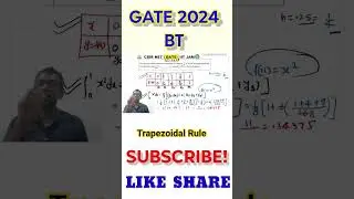 11 bt gate 2024 maths |absolute relative error in evaluating the integral &int;𝑥2𝑑𝑥  by the trapezoidal