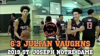6'3 Julian Vaughns Is The Next Division 1 Guard From St. Joseph Notre Dame!! Raw Highlights