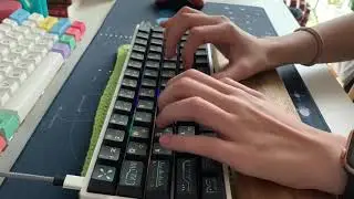 gk64x budget keyboard build | lubed akko cs ocean blues go clackityclack | ASMR sound test