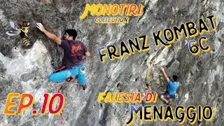 lead climbing FRANZ KOMBAT 6c falesia di Menaggio