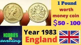 United Kingdom Queen Elizabeth II One Pound Year 1983 Coin at #asimcoins  | Queen’s Birthday coin