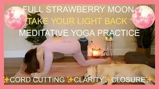 🍓 FULL STRAWBERRY MOON IN ♐️ YOGA PRACTICE #fullmoon  #yoga #fullmoonyoga #yogapractice #moon