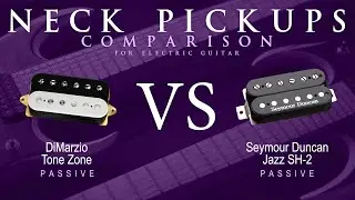DiMarzio TONE ZONE vs Seymour Duncan JAZZ SH-2 - Passive Neck Guitar Pickup Comparison Tone Demo