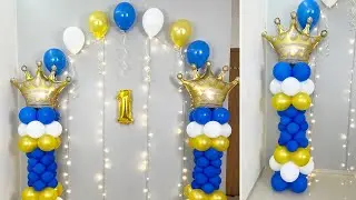 Royal Prince Theme Party Backdrop for Birthday