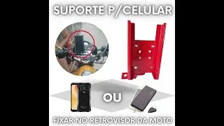 instalação suporte celular moto ferro ideia para celulares grandes