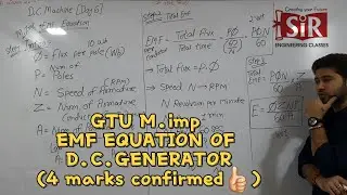 D.C.MACHINE| (m.imp) EMF Equation of D.C.Generator (Day6)