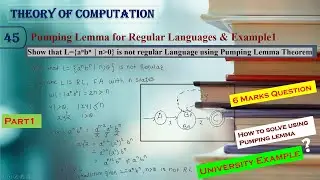 Pumping Lemma for Regular Language and Example #Theory of Computation :Part1 | TOC | Lect45