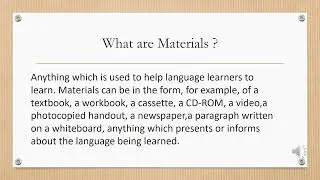 course introduction elt materials development
