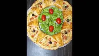 Couronne feuilletée au poulet #food #recipe #cooking #easyrecipe