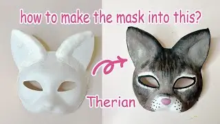 The making process of therian mask , Color the mask
