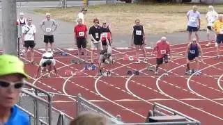 Washington State Senior Games, Tumwater WA 2016. 100m sprint final