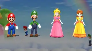 Mario Party 9 - Minigames - Mario Vs Luigi Vs Peach Vs Daisy
