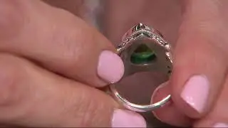 Artisan Crafted Sterling Silver Watermelon Quartz Triplet Ring on QVC
