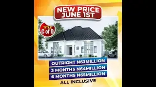 High-tech Newly Built 3 Bedroom Fully Detached Bungalow At Bluestone Garden City, Mowe Town