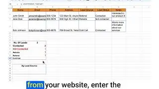 Customer Relationship Management CRM: Use Google Sheets to track customer information, sales leads,