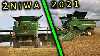 110 ha PSZENICY W JEDEN DZIEŃ / Żniwa 2021 w GR Dyszer / 6X John Deere  S690i 2x S685i STS988i T660i