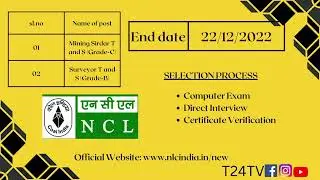 EMPLOYMENT UPATES -NORTHERN COALFIELDS LIMITED NCL RECRUITMENT 2022