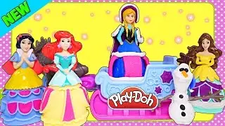 NEW Play Doh Disney Frozen Sled Adventure with Princess Ariel Belle Anna Playdough 2015 Toys
