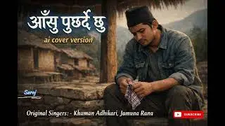 Aasu puchhdai chhu, lok dohori song AI cover version, Original by, Khuman Adhikari, Jamuna Rana,