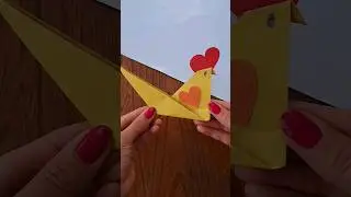 How to Fold simple Paper Chicken/Easy Tutorial/Origami Chicken Tutorial #origamiart #chicken