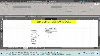 USING THE UPPER FUNCTION IN EXCEL