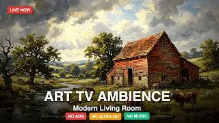 Vintage Red Barn Ambience 4K | Relaxing Farmhouse Screensaver for ART TV