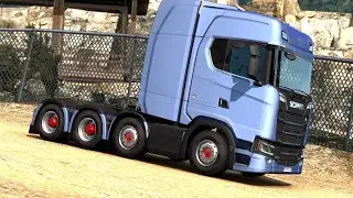 ETS 2 - 8x4 New Generation Scania Transporting Pipes Part 1