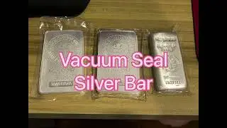 Vacuum seal silver bar #gold #investment #silver #money #silvercoins #silverstacking