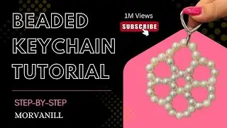 WOW! DIY Pearl Flower Keychain ✨ Easy Beading Tutorial/How to Make a Pearl Flower Keychain?