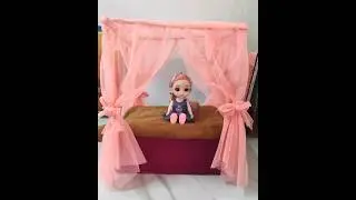 cute doll bed making 😃💗🧚&zwj;♀️#diy  #ideas #craft