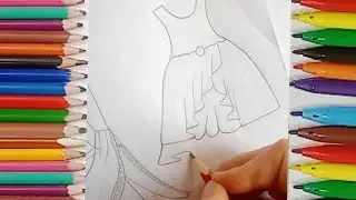 how to draw a princess dress #how #drawing #shorts #viral