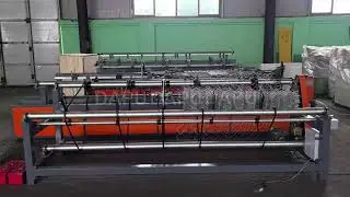 Single wire chain link fence machine