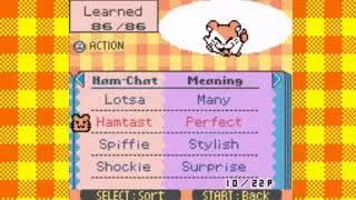 【Hamtaro: Ham-Hams Unite! 】🕹️ (GBC)  COMPLETE Hamchat Dictionary (86)