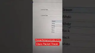 Change Background Color of CLI in Cisco Packet Tracer 