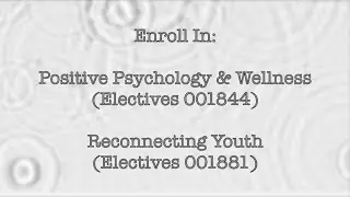 Pos Psych & Wellness and Reconnecting Youth Promo Video Feb 2025