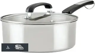 Farberware Brilliance Stainless Steel Saucepan Saucepot with Glass Lid 3 Quart Dishwasher