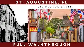 St. George Street in 4K | The Best Walk in St. Augustine
