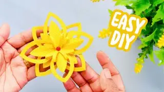 How to Make a Beautiful Paper Flower at Home 🌼 | Easy DIY Craft for Beginners & Home D&eacute;cor