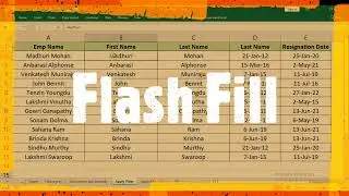 Flash Fill in Excel | Excel Flash Fill