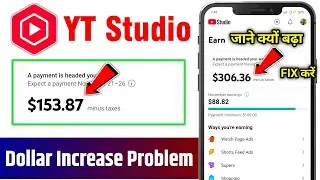 YT Studio Dollar Increase Problem 2025 | October month dollar increase on yt studio youtube