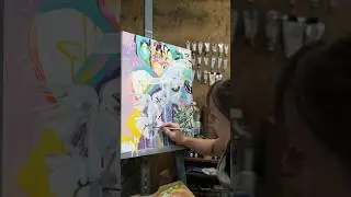Finishing up this painting #art #neoexpressionism #kunst #artist #artistlife